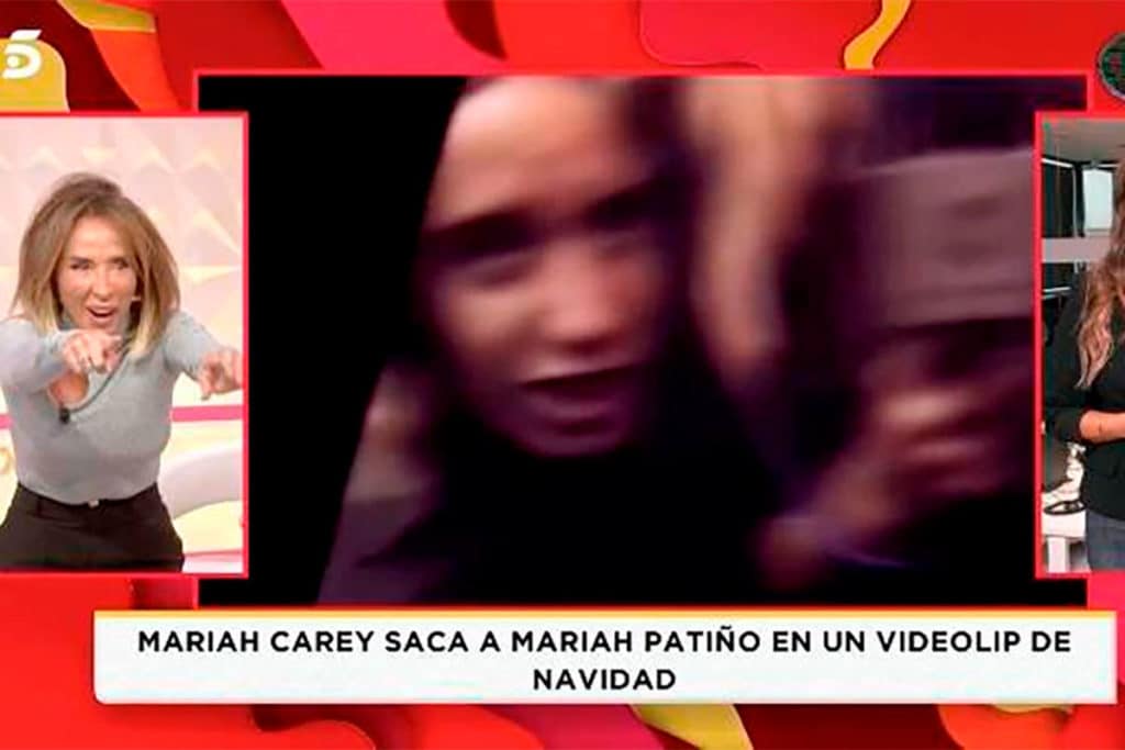 María Patiño se entera en directo que aparece en un videoclip de Mariah Carey