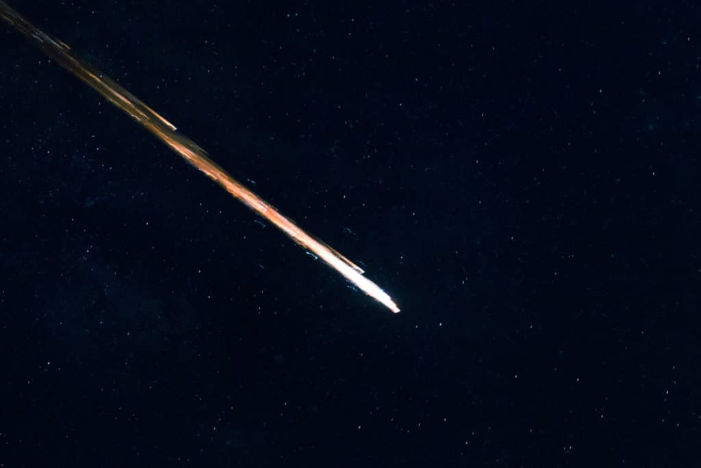 Recreación de un meteorito