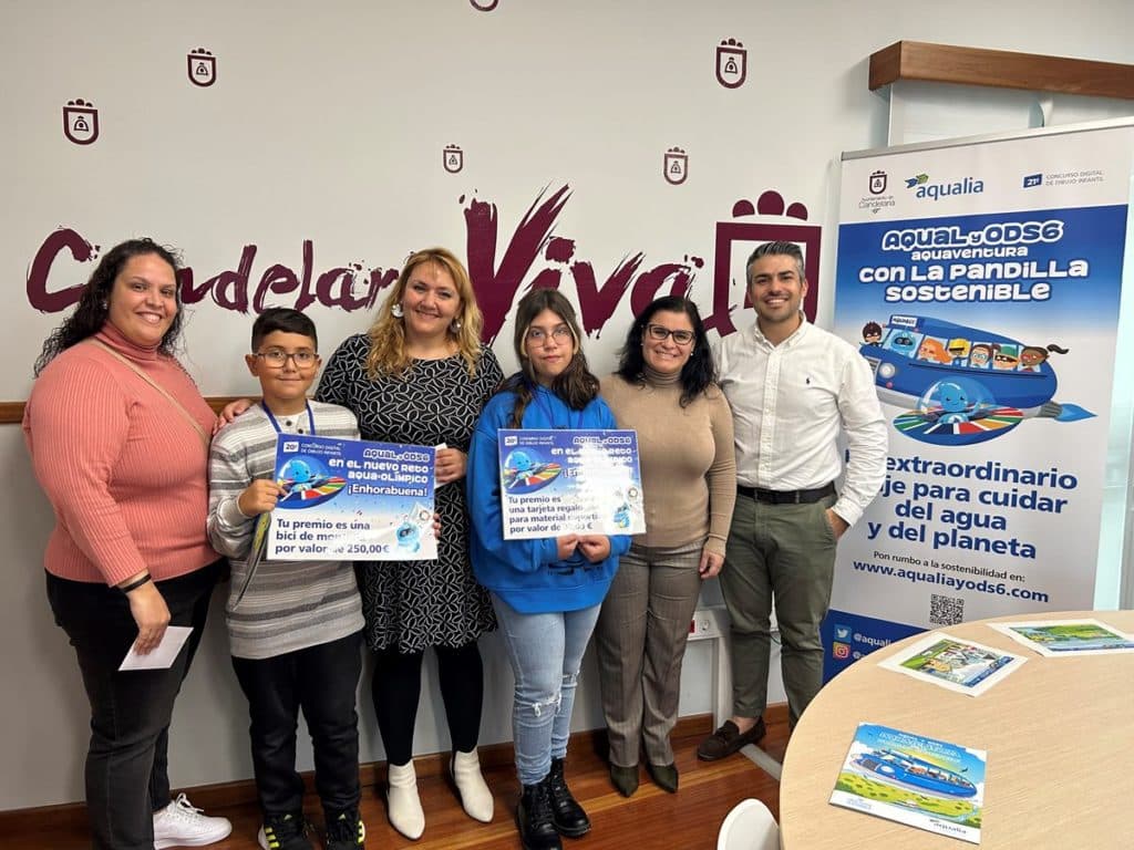 Dos escolares de Candelaria premiados en el Concurso Digital Infantil de Aqualia