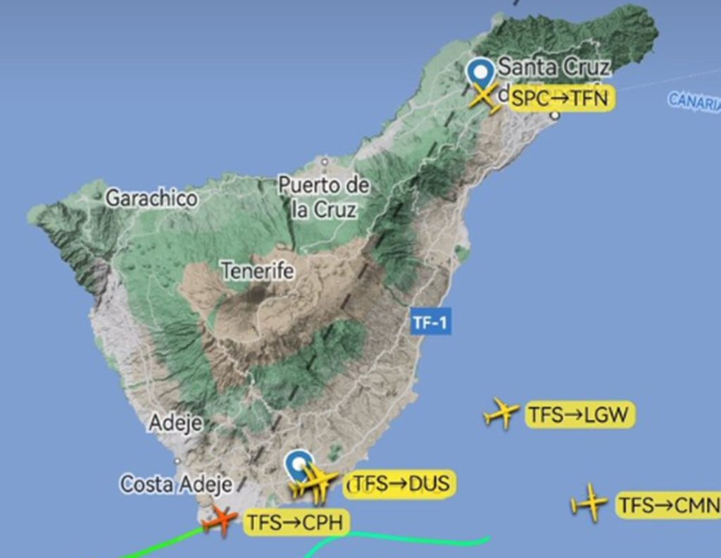 Un avión sufre una emergencia y tiene que volver al aeropuerto de Tenerife Sur