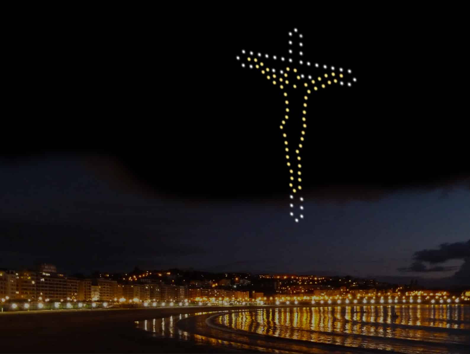 Drones como alternativa a la pirotecnia en Canarias