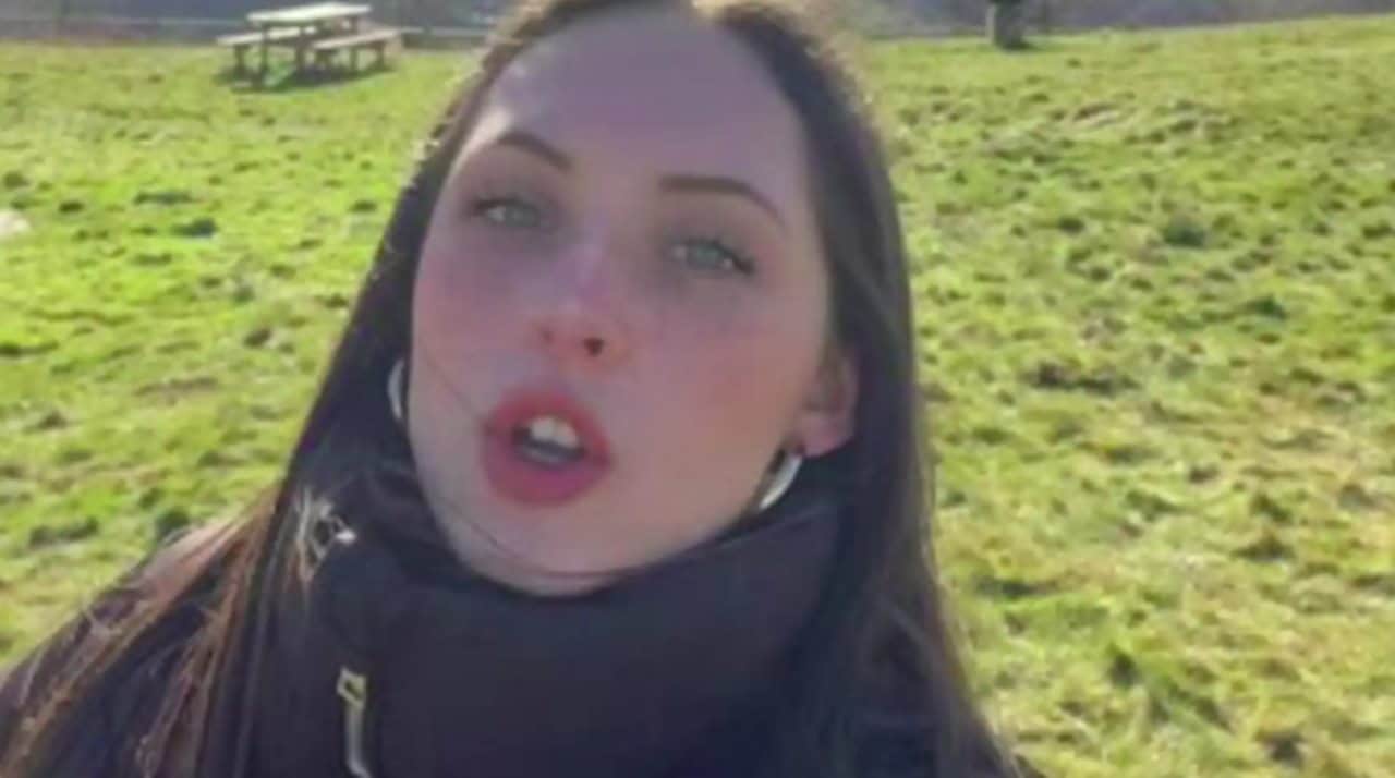 La 'tiktoker' en la captura del vídeo que se ha hecho viral. @beibikei TikTok