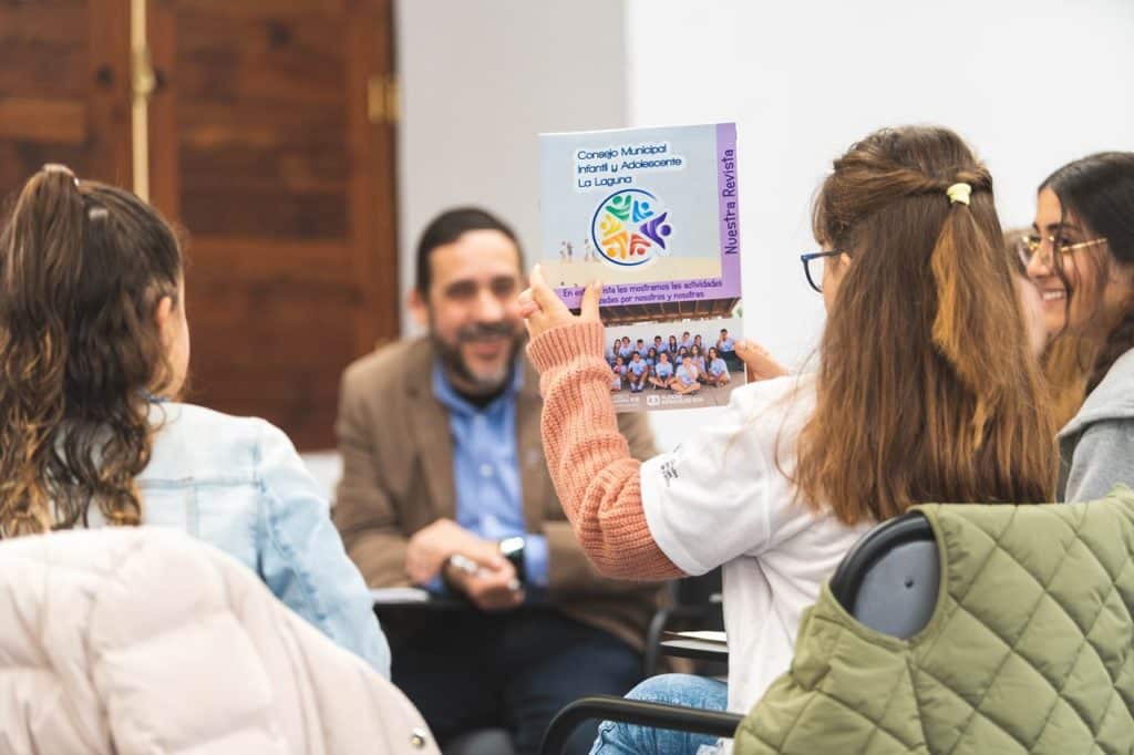 Rubens Ascanio, durante una sesión del Consejo de Infancia.