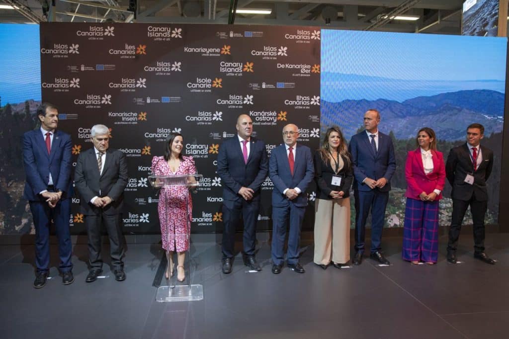 La consejera de Turismo del Gobierno de Canarias, Yaiza Castilla, en la inauguración de la ITB Berlín.