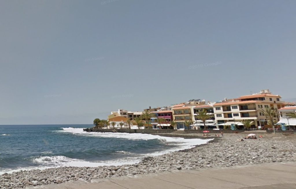 Playa de La Calera, en Valle Gran Rey, La Gomera. Google Maps