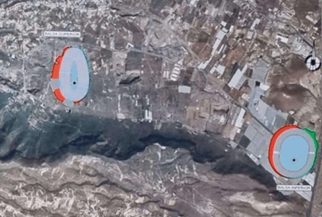 La central de bombeo reversible iría desde la cantera de Badajoz a Los Guirres, al lado de la TF-1.