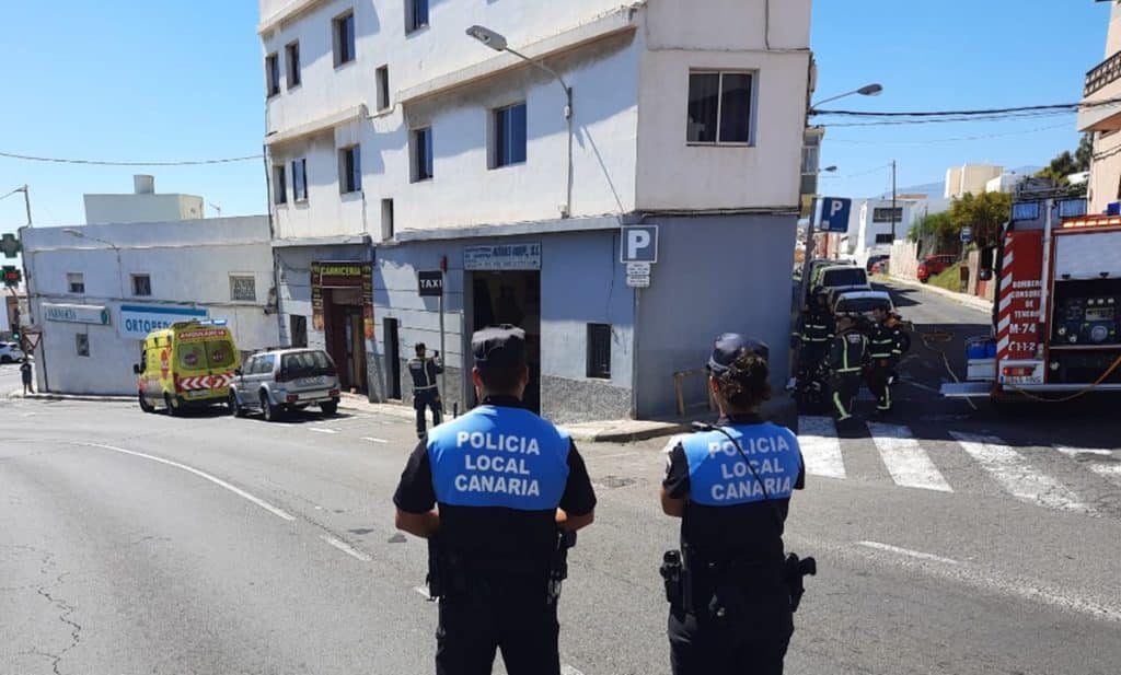 Herido tras una explosión en Santa Cruz de Tenerife