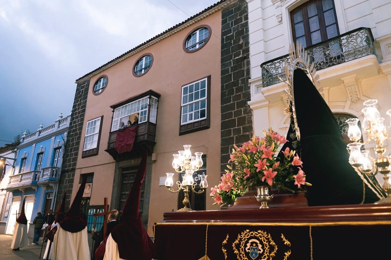 Imagen de Nuestra Señora de la Soledad, que procesionó ayer desde la catedral con Nuestro Padre Jesús Nazareno.