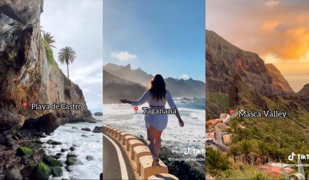 Una popular tiktoker de viajes muestra su road trip ideal en Tenerife en un vídeo viral