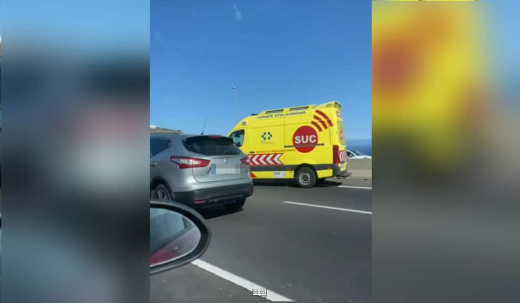 Colas por un accidente en la TF-1