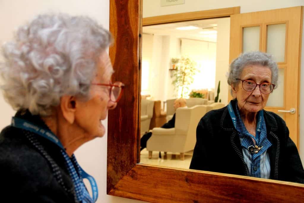 Matilde Machuca, de 106 años, es usuaria de una residencia.
