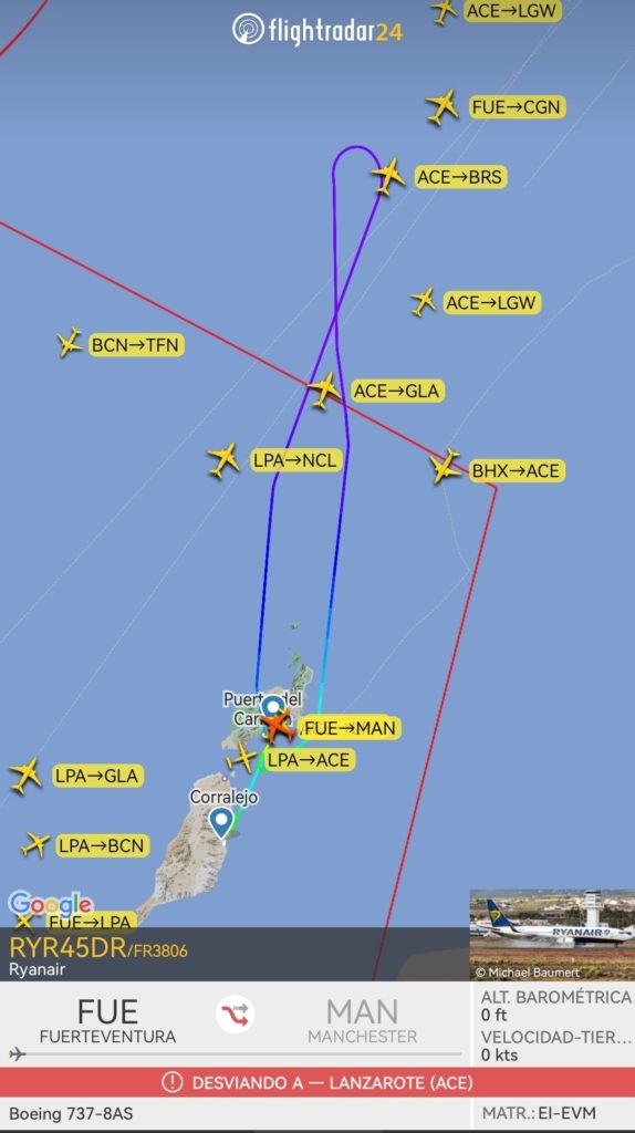 vuelo de Fuerteventura