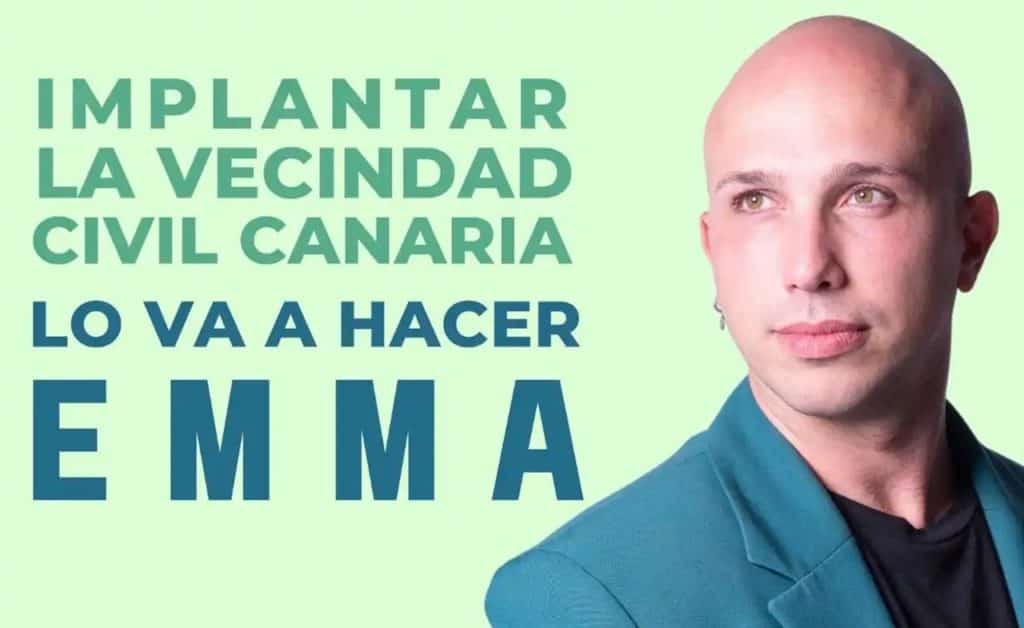 Cartel electoral de Emma Colao (Reunir Canarias Sostenible).