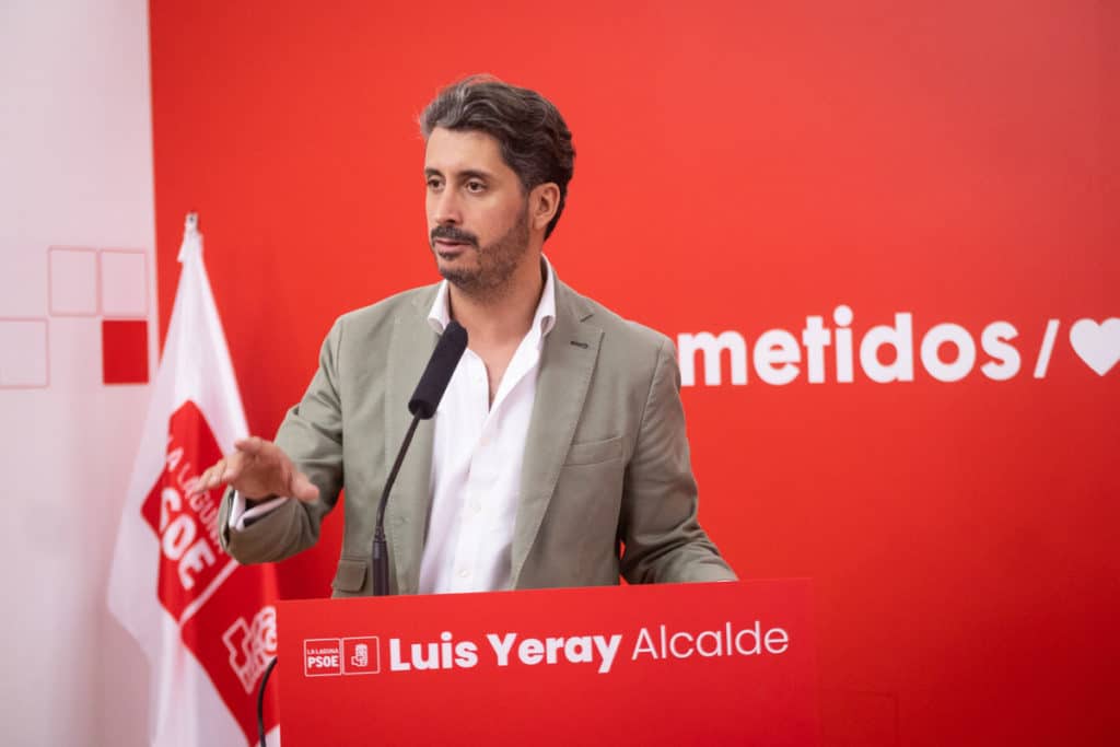El candidato del PSOE a la reelección de la Alcaldía de La Laguna, Luis Yeray Gutiérrez, ayer.