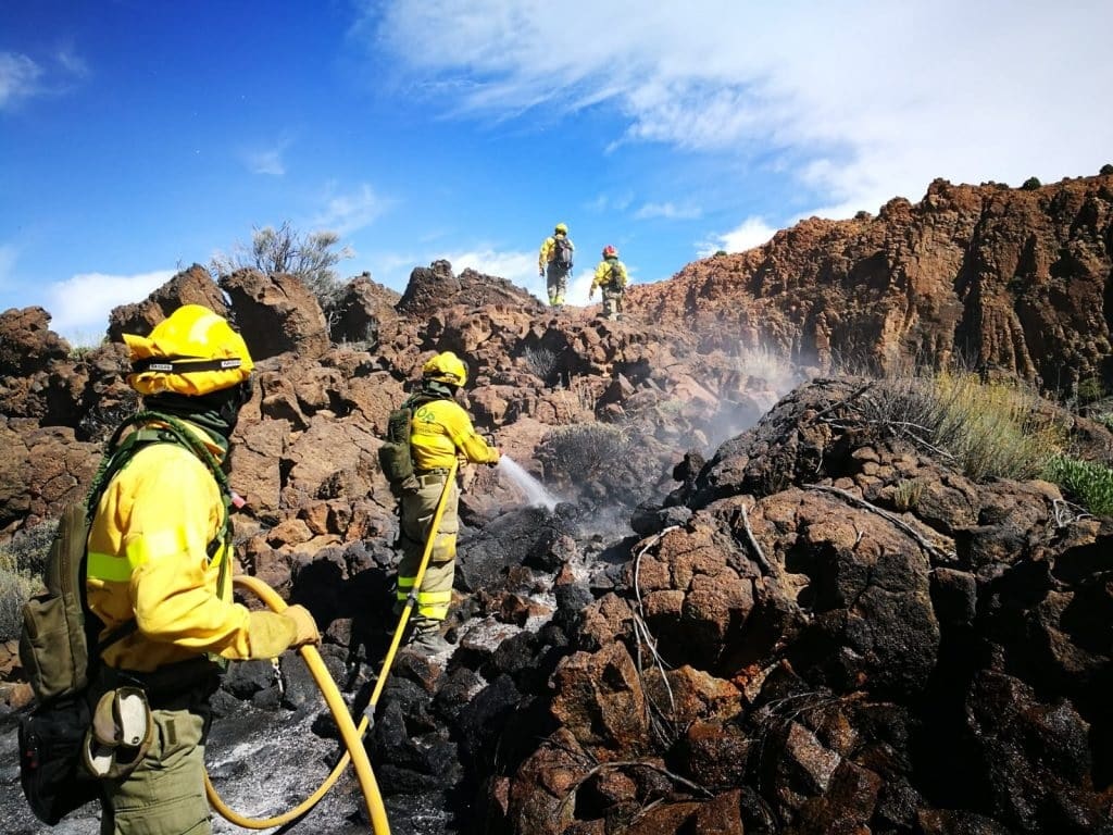 Más de 300 personas participan en el operativo contra incendios forestales en Tenerife