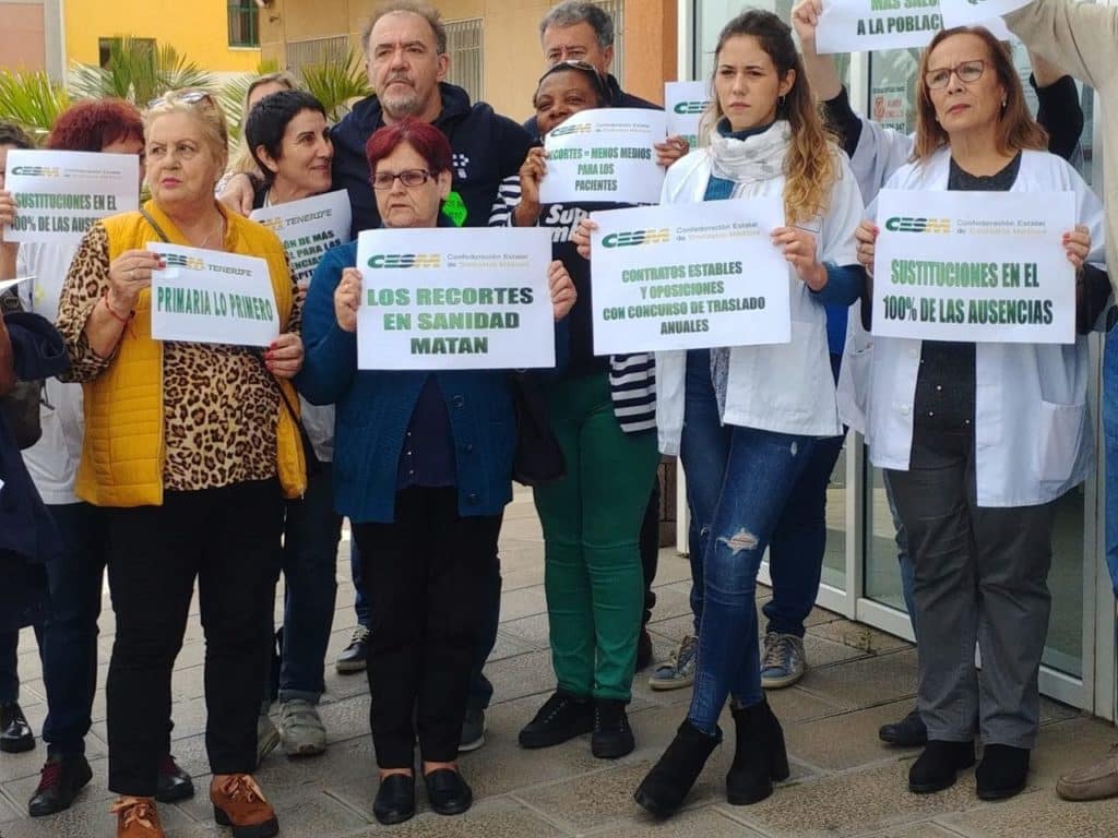 Una protesta anterior del sindicato profesional de médicos CESM Canarias. DA