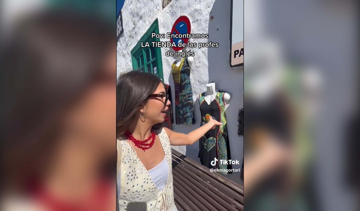Una tiktoker descubre en Lanzarote la tienda donde compran las profesores de inglés