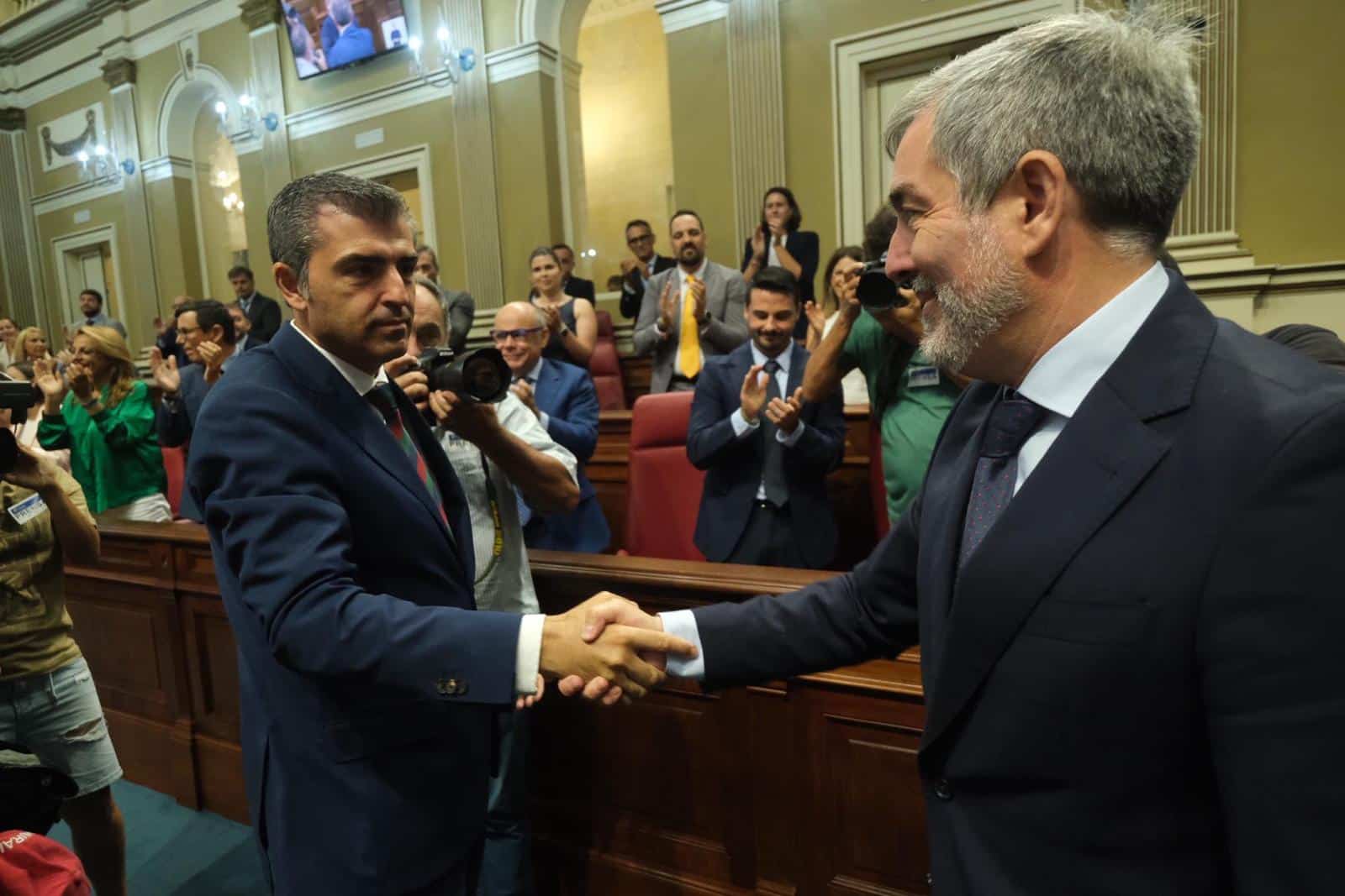 Manuel Domínguez (PP) y Fernando Clavijo (CC). Fran Pallero