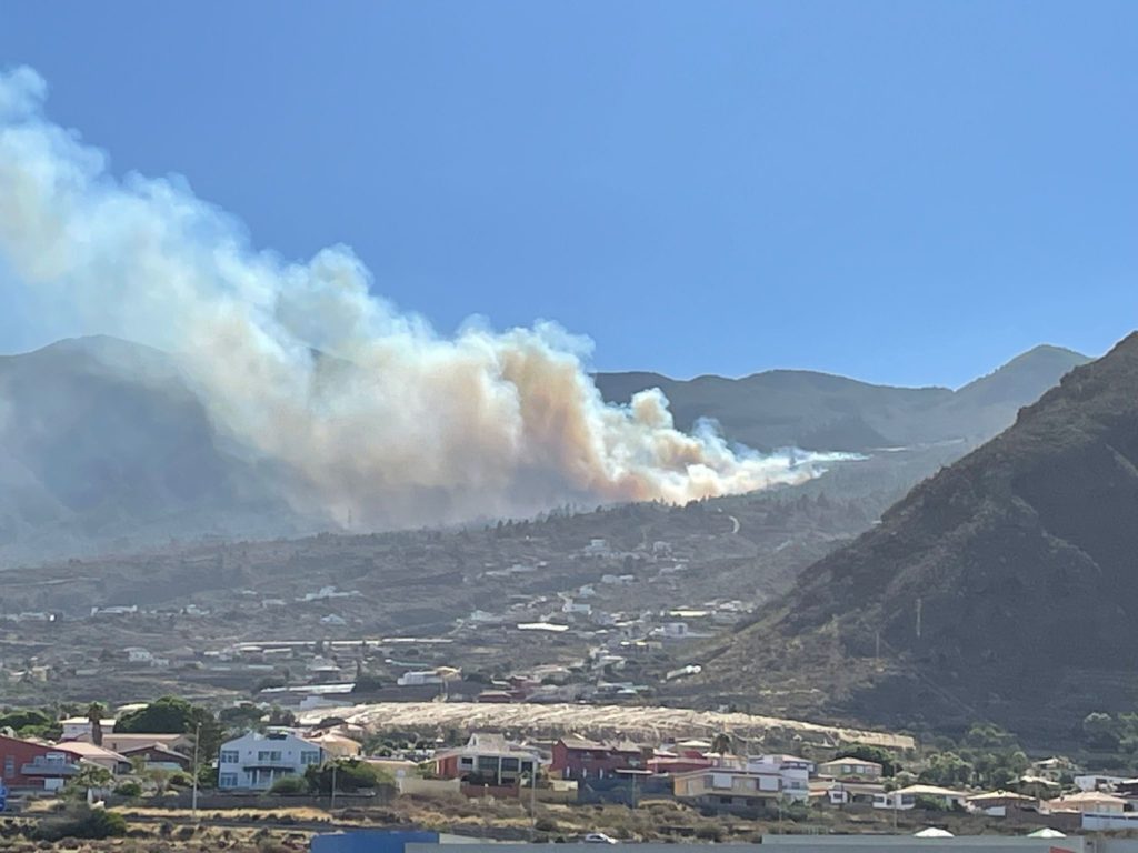 incendio en Tenerife