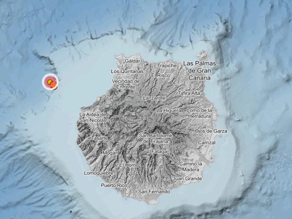 Tres terremotos consecutivos sacuden la costa oeste de Gran Canaria