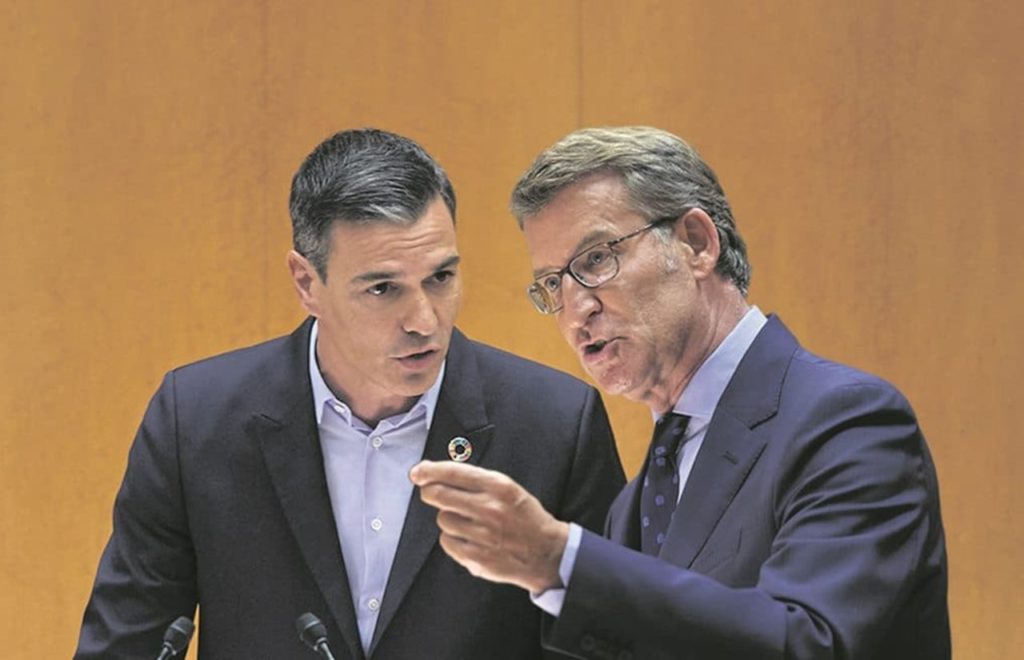 Pedro Sánchez (PSOE) y Alberto Núñez Feijoo (PP). DA