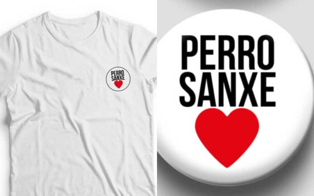 El PSOE explota el ‘Perro Sanxe’: vende camisetas y chapas con el eslogan