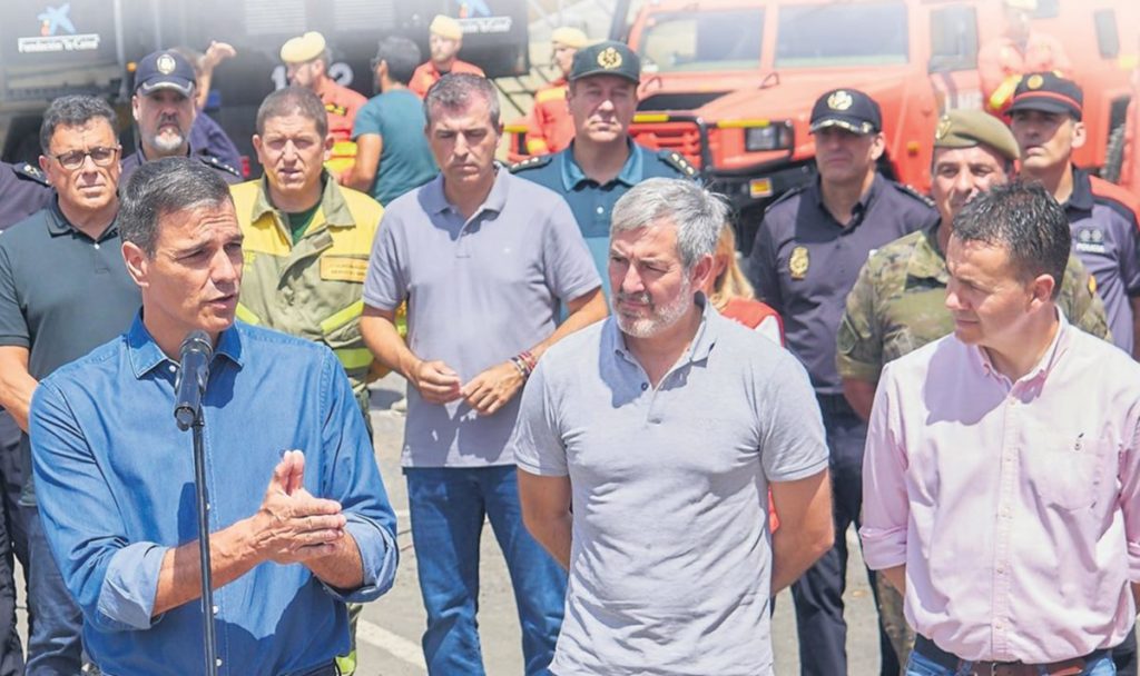 Pedro Sánchez anuncia que Tenerife será declarada “zona catastrófica”