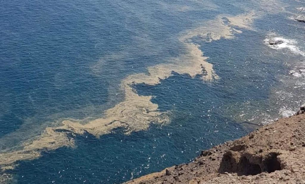 Desaconsejan el baño en las playas de Arico por la aparición de microalgas