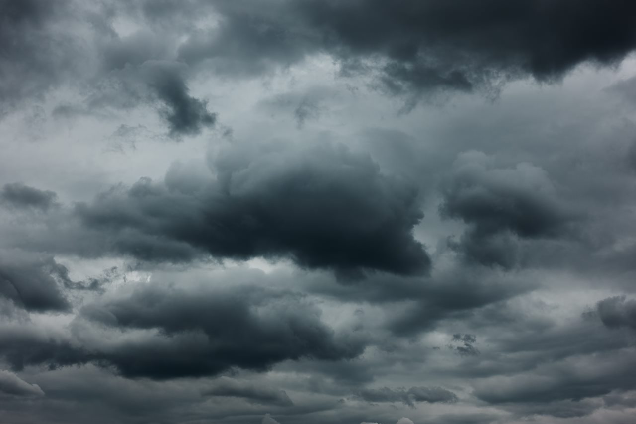 Cielo nuboso en una imagen de recurso, Shutterstock