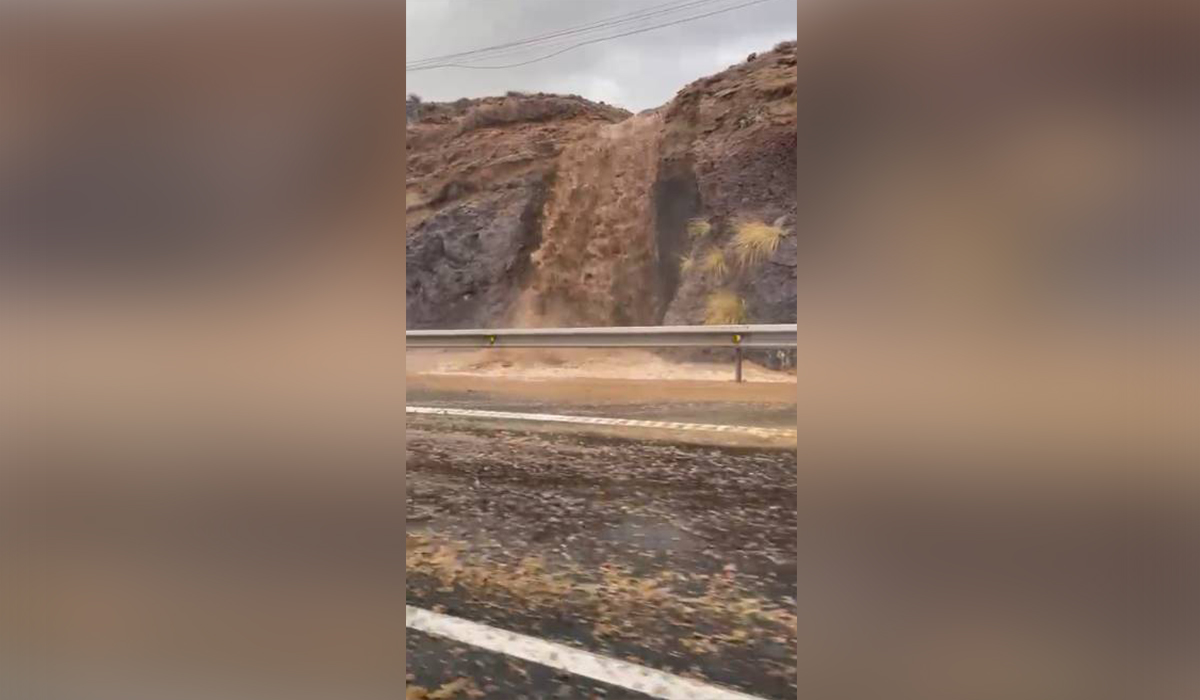 La imagen que evidencia el estado de las carreteras tinerfeñas cada vez que llueve