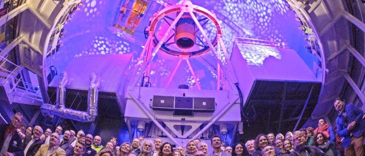 Nunca se dieron cita tantos científicos bajo la cúpula del gran Telescopio William Herschel, en el Roque de Los Muchachos.