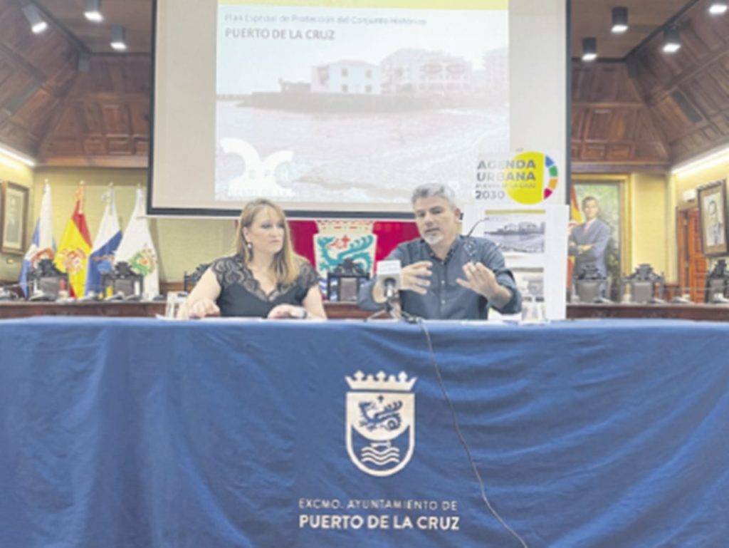 La coordinadora del equipo redactor, Mónica Socas, y el concejal David Hernández detallaron el documento. DA