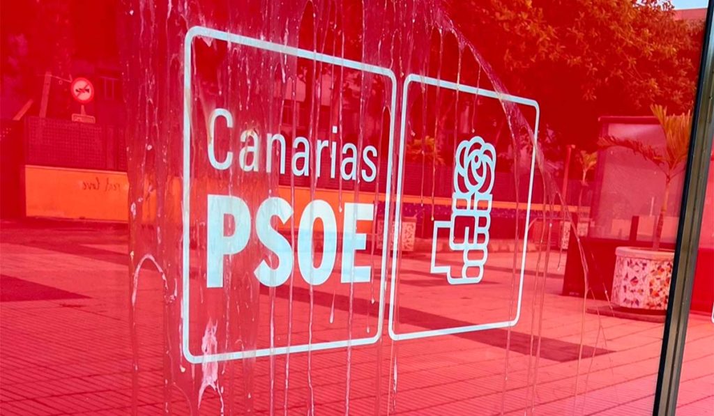 El PSOE condena los ataques a dos de sus sedes en Canarias