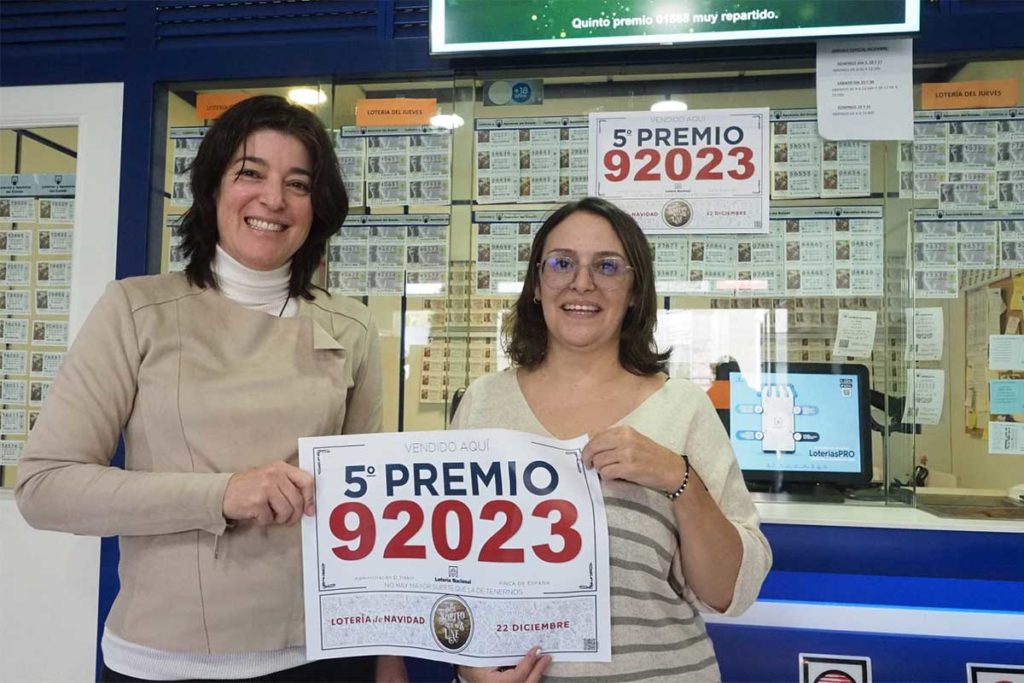 Lotería de Navidad Tenerife 2023 - 92023 quinto premio en Finca España