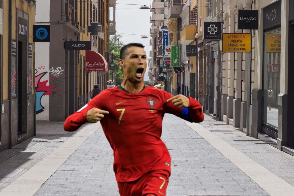 Cristiano Ronaldo en Santa Cruz de Tenerife. DA