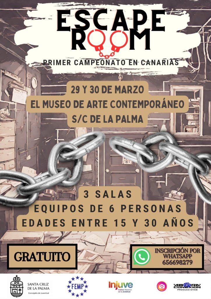 Santa Cruz de La Palma organiza el primer Campeonato de Canarias de ‘Escape Room’
