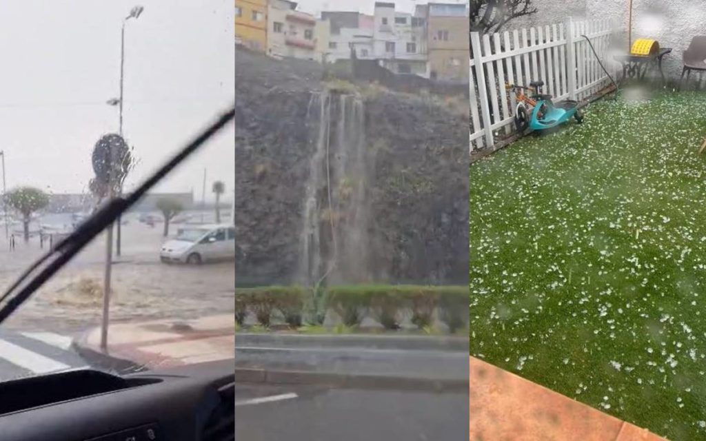 Las consecuencia de la DANA en Canarias en vídeos: desbordamientos, tormentas y granizo