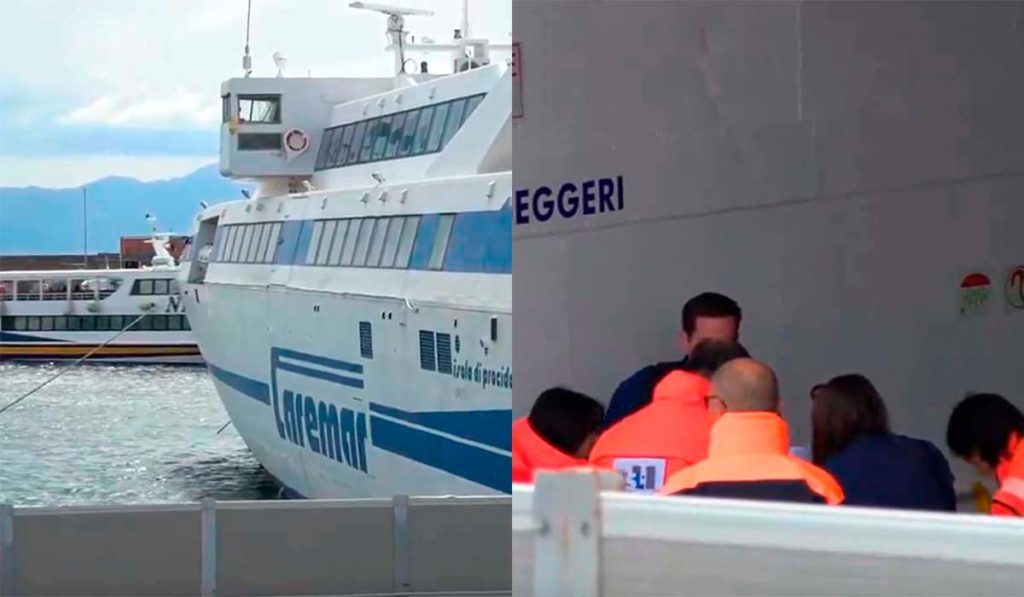 Decenas de heridos tras el choque de un ferry contra el muelle del puerto de Nápoles