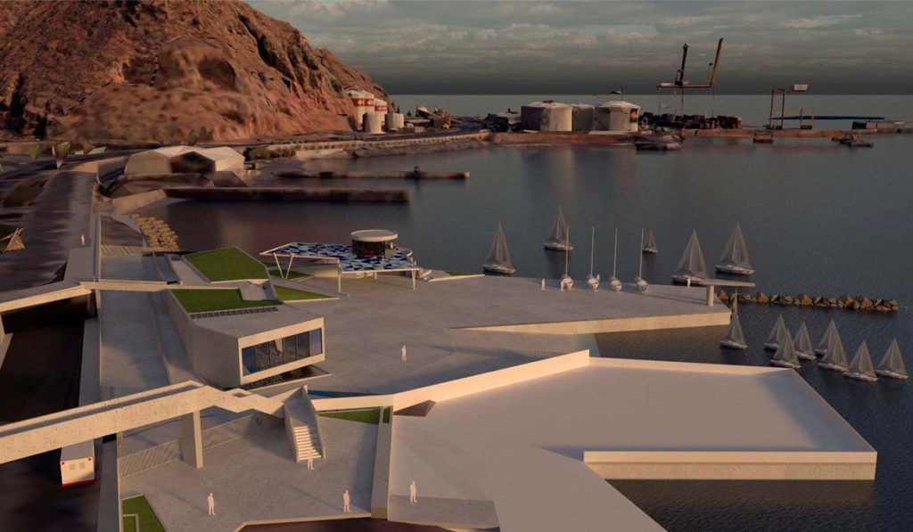 El nuevo Cidemat: dos edificios, accesos al mar, plazas y cafetería