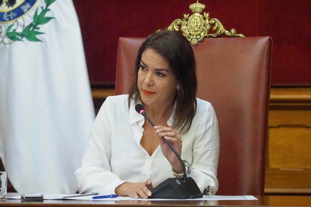 La novena teniente de alcalde y concejal de Movilidad y Accesibilidad Universal del Ayuntamiento de Santa Cruz de Tenerife, Evelyn Alonso (CC), ex de Cs. Sergio Méndez