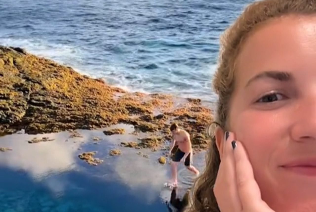 La 'bajona' de una influencer al visitar una piscina natural en Canarias
