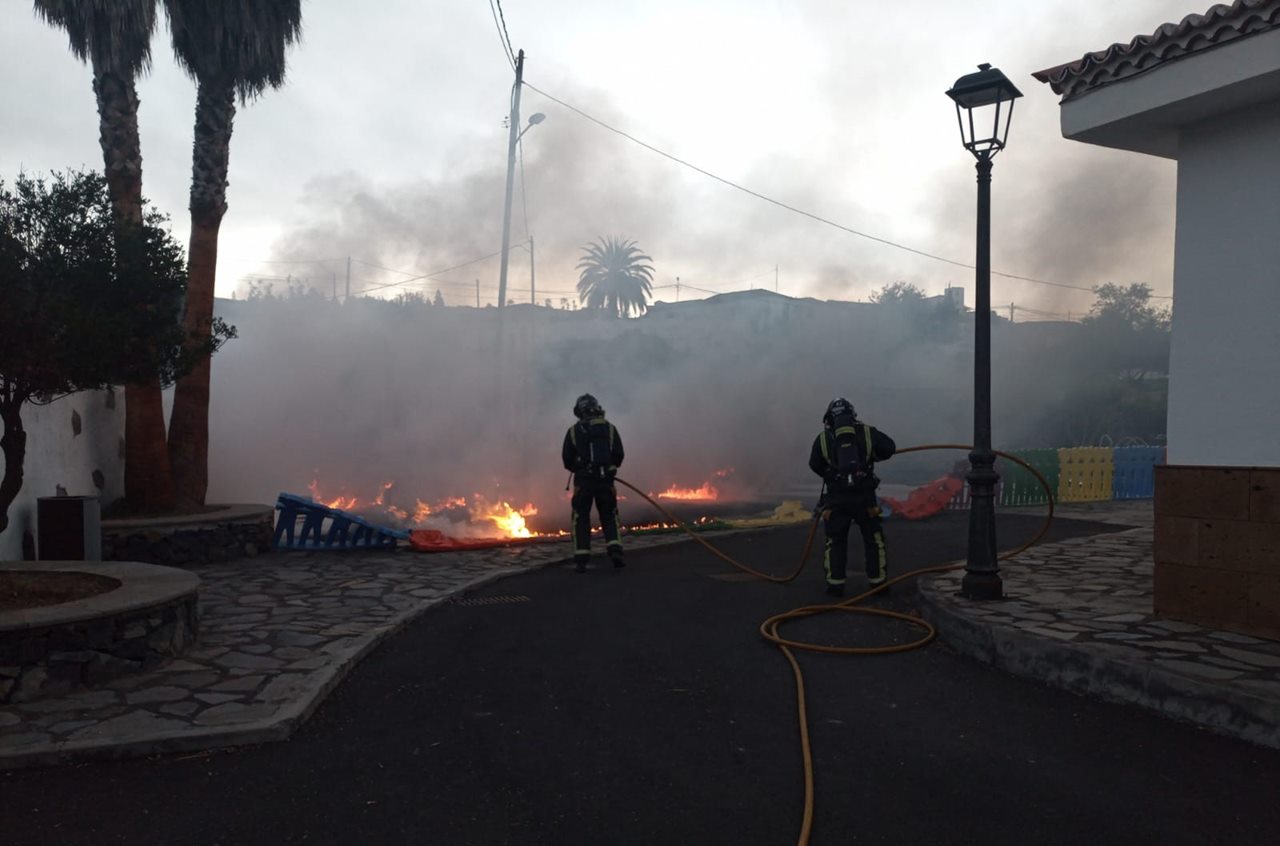 Incendio en un parque Infantil de Vilaflor