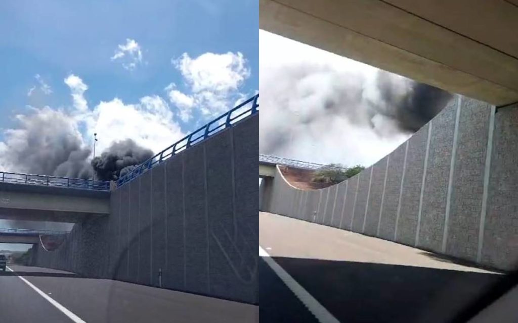 Alarma por una densa columna de humo visible desde la TF-1