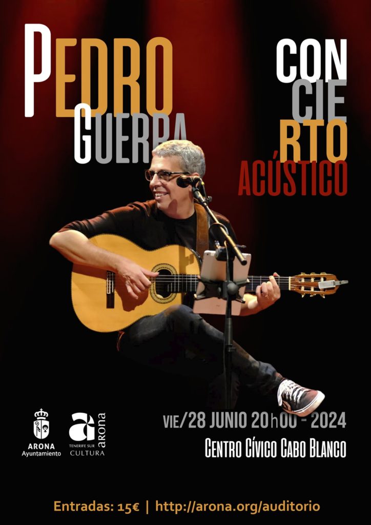 Pedro Guerra da este viernes un concierto acústico en Cabo Blanco