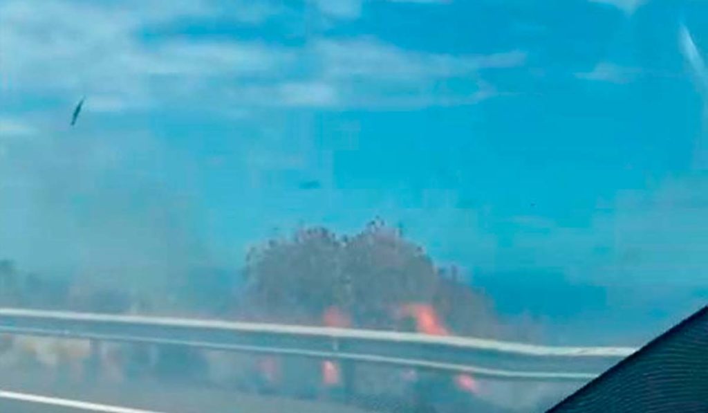 Alarma por la presencia de humo en la autopista norte de Tenerife