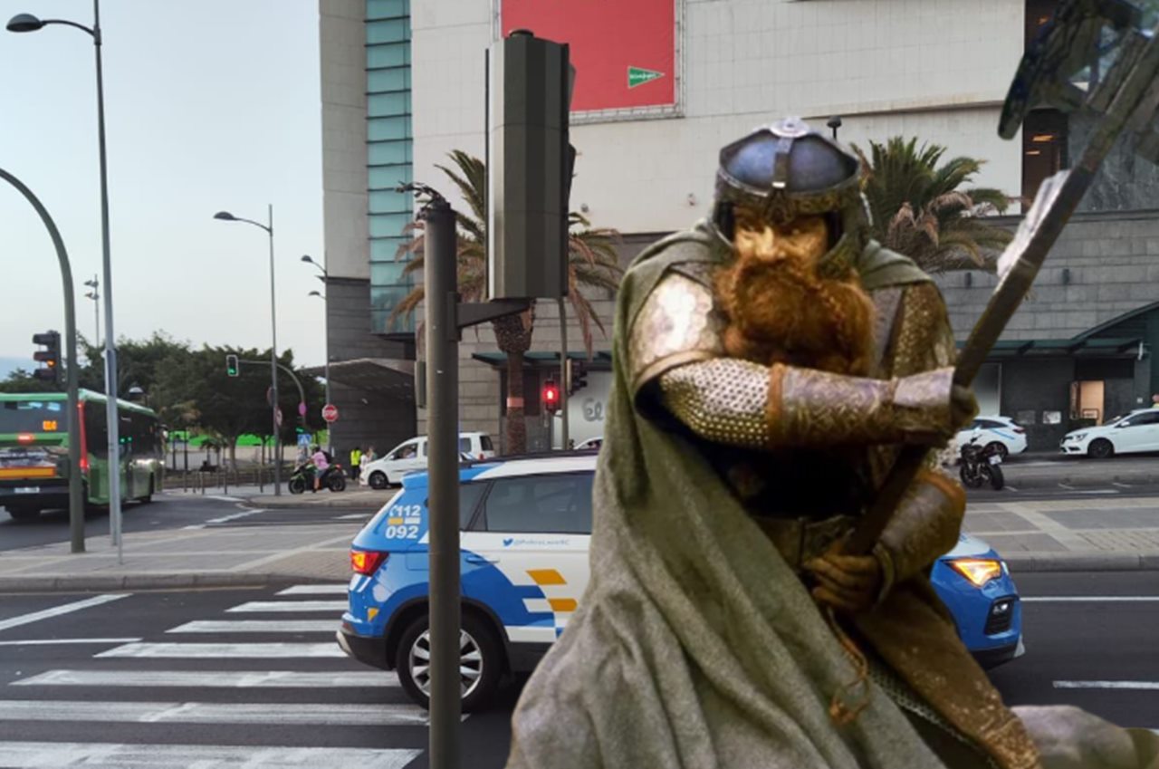 'Decapitan' un semáforo en la zona con más tráfico de Santa Cruz de Tenerife