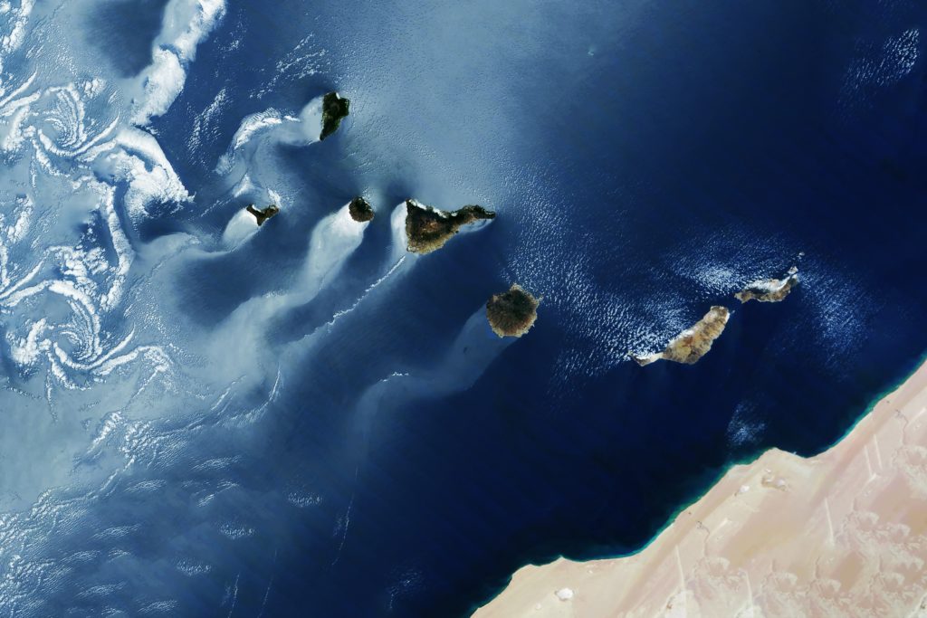 Islas Canarias desde el espacio. NASA