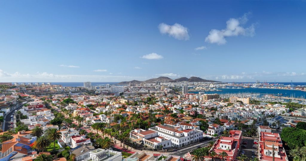 Vista panorámica de la ciudad de Las Palmas de Gran Canaria. Shutterstock