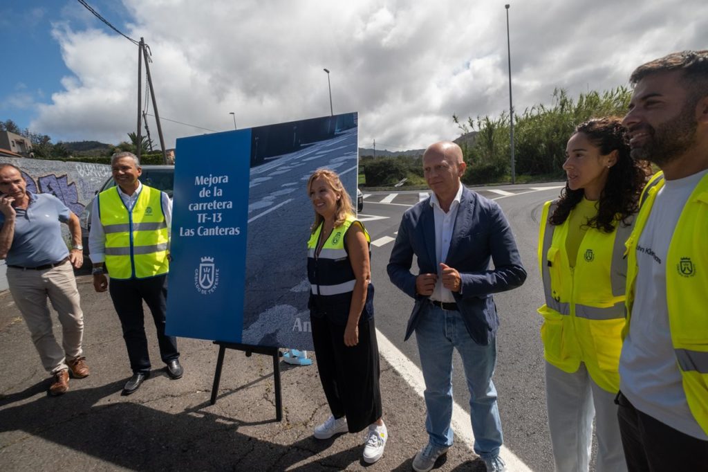 Los trabajos de mejora de la TF-13 a su paso por Las Canteras, por la que circulan 26.000 vehículos a diario, ya han finalizado