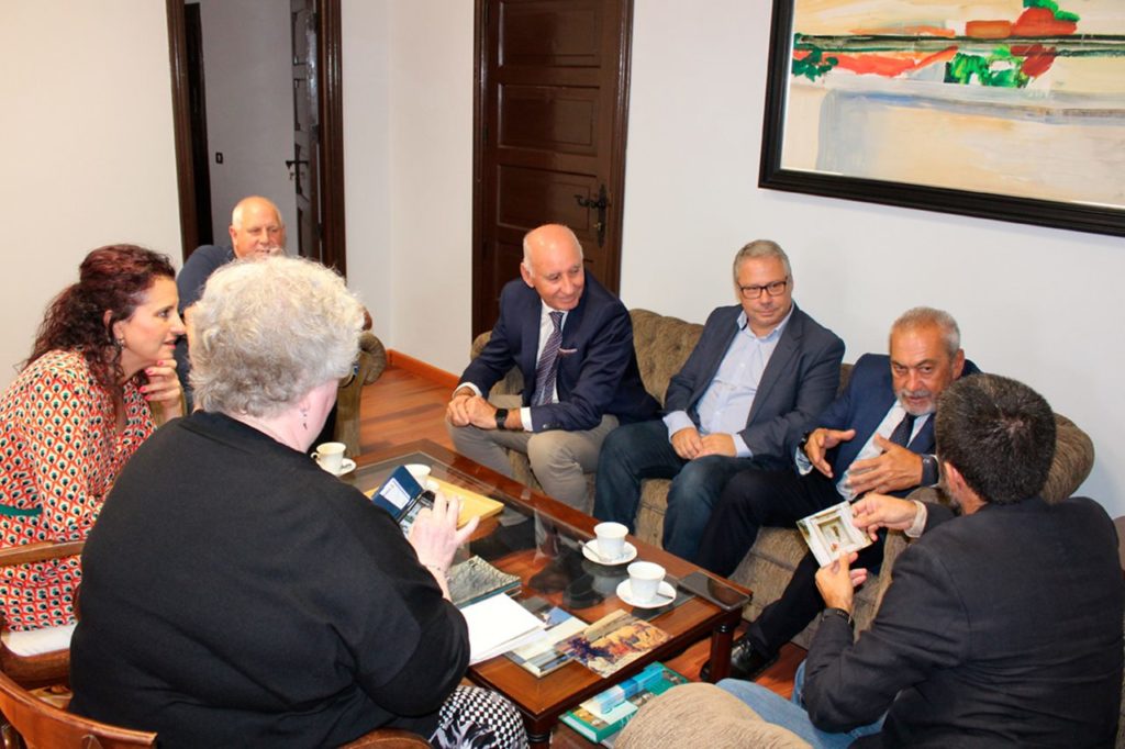 Momento de la reunión en el Rectorado. ULL